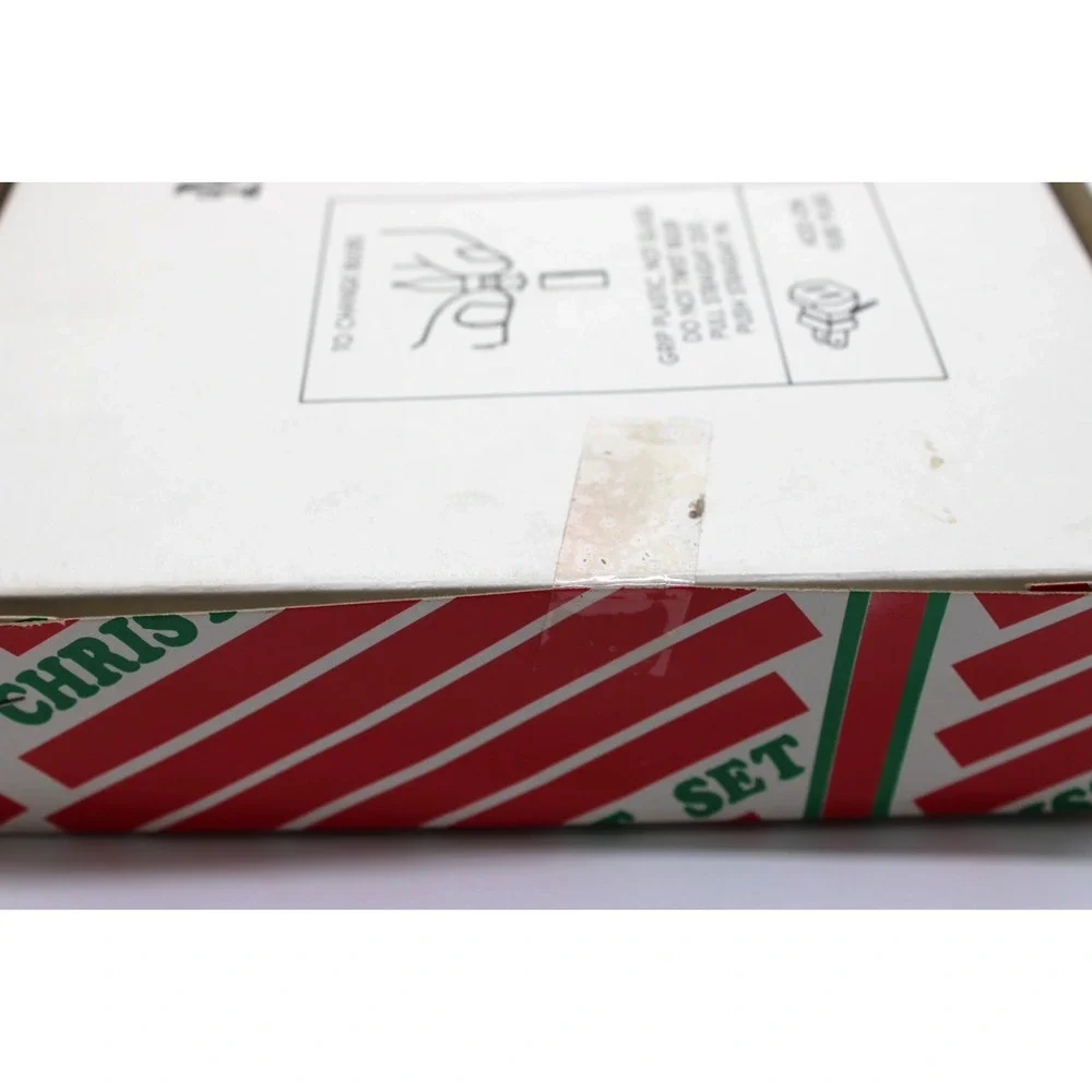 VTG Blow Mold Christmas Star String Lights 10 Piece NEW Sealed Happy Stars